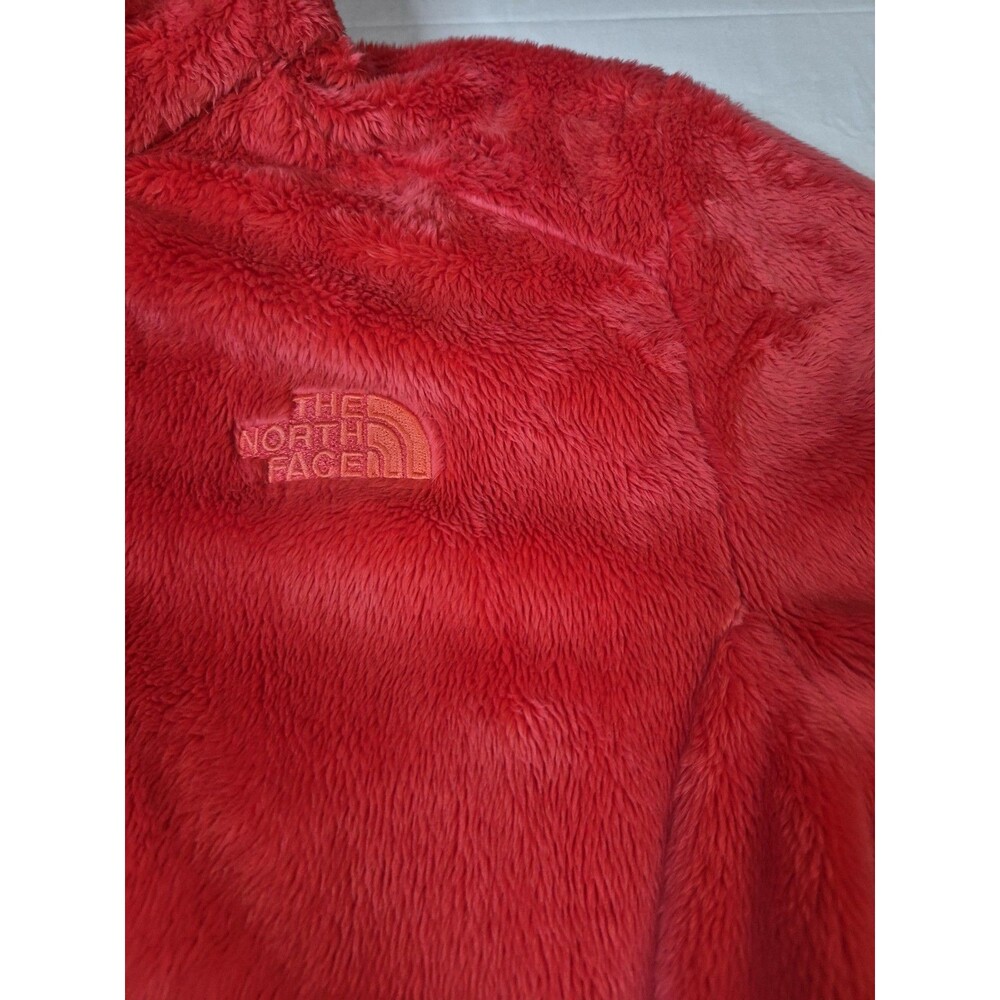The North Face Osito Jacket Womens Size Medium Bright Red Fleece Full Zip Soft - Picture 4 of 16